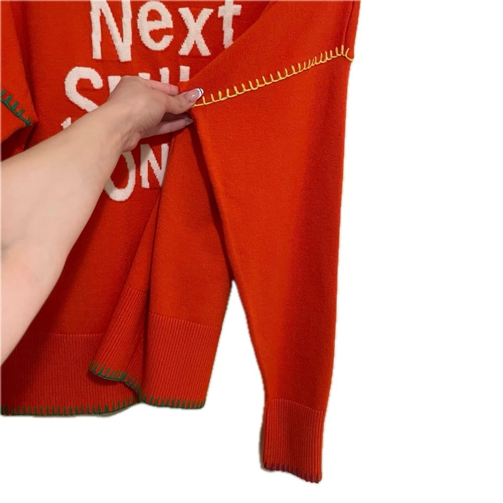 Kerri Rosenthal XOKR “Next Smile’s On You” Red Sweater – Size Medium (NWT) - Picture 4 of 10
